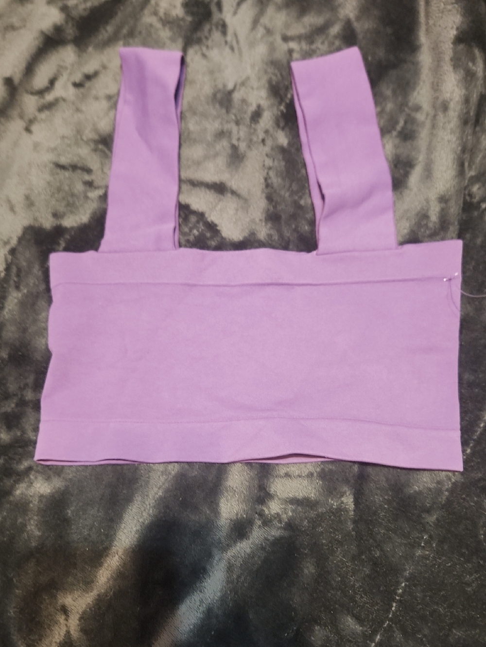 Seamless Lilac Wide-Strap Crop Bralette